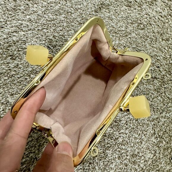 Handmade Genuine Premium Pebble Leather Candy Kisslock Clutch & 2 Chain Styles - Picture 14 of 15